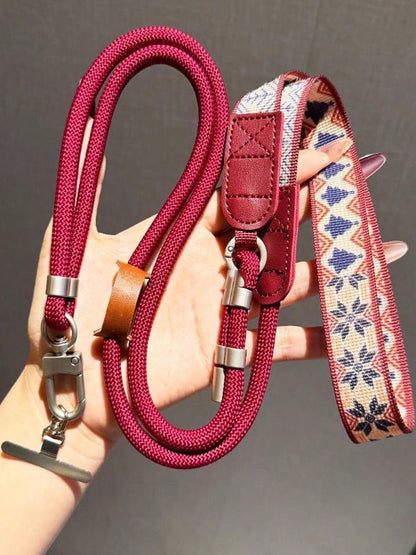 2PC1PC Back To School Season Premium Original Print Wide Phone Lanyard, Adjustable Durable Outdoor Anti-Drop Multi-Use Long Lanyard, Crossbody, Handheld, Short, Wrist Style, Suitable For Outdoor Trave