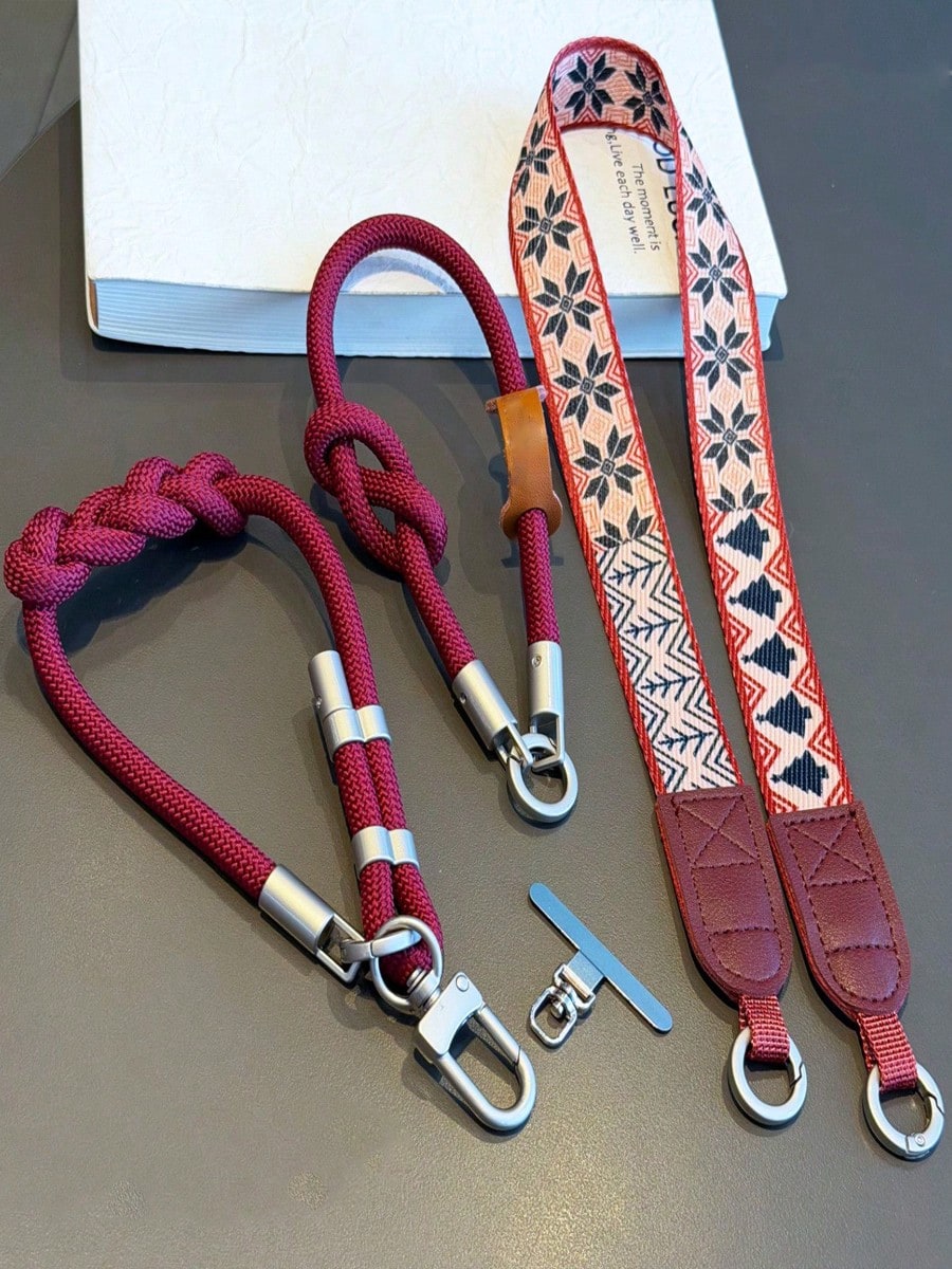 2PC1PC Back To School Season Premium Original Print Wide Phone Lanyard, Adjustable Durable Outdoor Anti-Drop Multi-Use Long Lanyard, Crossbody, Handheld, Short, Wrist Style, Suitable For Outdoor Trave
