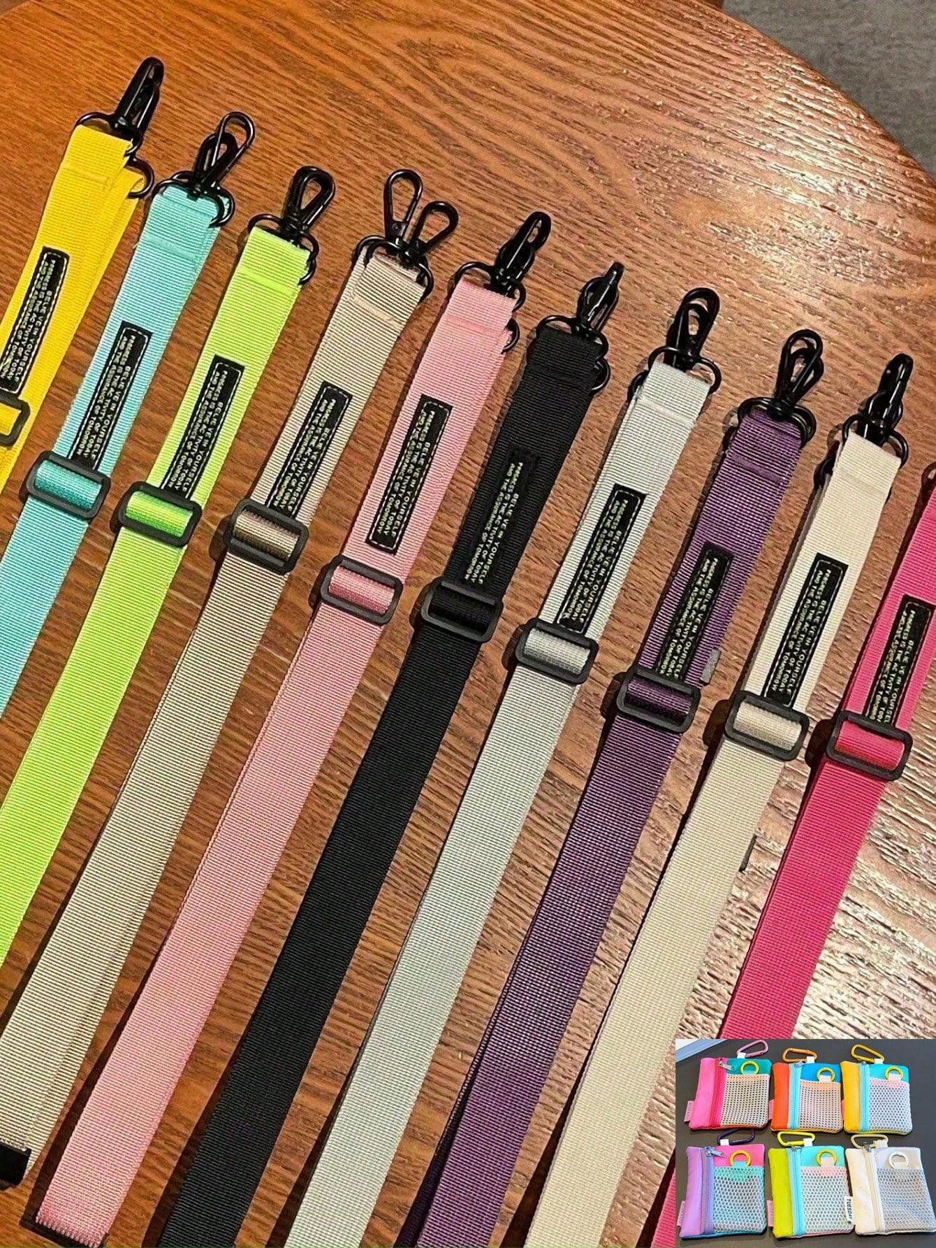 2PC1PC Back To School Season Premium Original Print Wide Phone Lanyard, Adjustable Durable Outdoor Anti-Drop Multi-Use Long Lanyard, Crossbody, Handheld, Short, Wrist Style, Suitable For Outdoor Trave