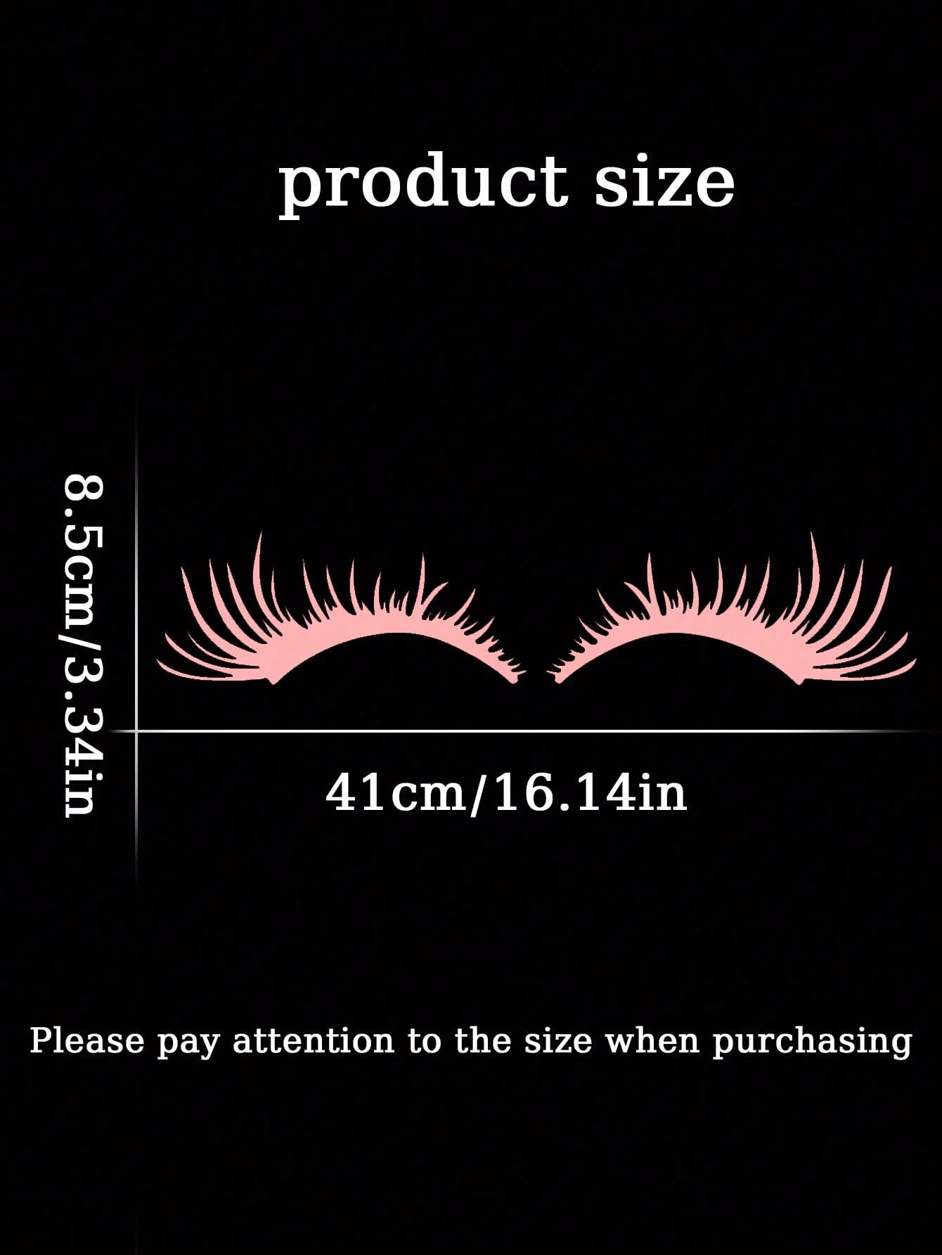 2pcs/1 Set Car Headlights Realistic Lash Stickers For Car Truck Light Bumper Decoration Vinyl Waterproof Decal DIY Large Fashion Sticker