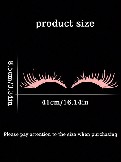 2pcs/1 Set Car Headlights Realistic Lash Stickers For Car Truck Light Bumper Decoration Vinyl Waterproof Decal DIY Large Fashion Sticker
