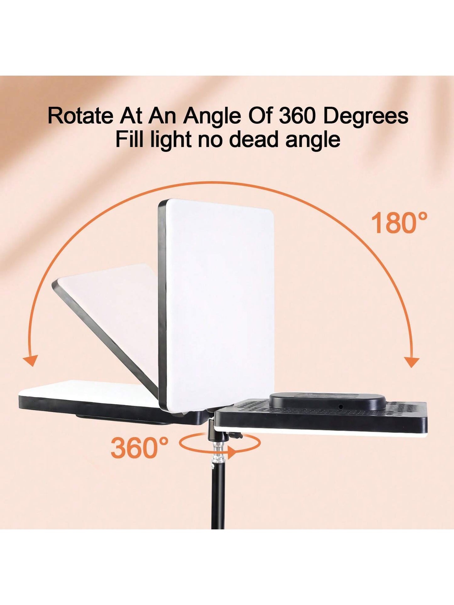 2PCS 10 Inch Square LED Video Lights With Adjustable 110cm Tripod, USB Power Supply, Suitable For Live Streaming And Photography, Portable Multifunctional Fill Light, Studio Lighting Kit, Suitable For