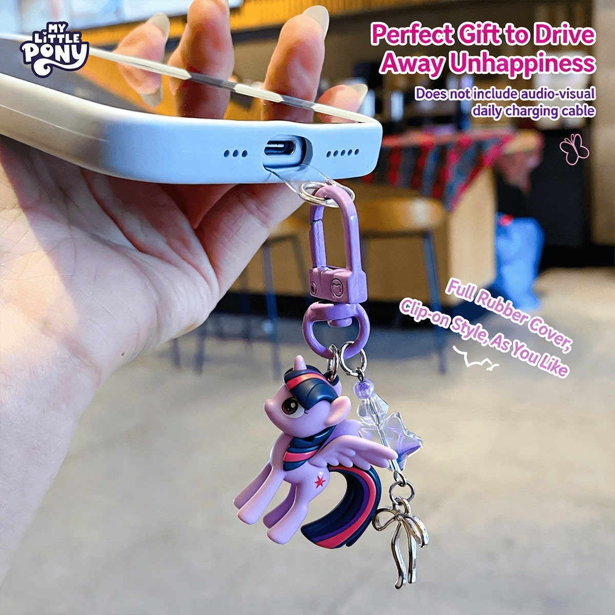 2pcs/1set My Little Pony Cartoon Cute Keychain Set (Pair), Transparent Design, With Adorable Twilight Sparkle And Rainbow Dash Backpack Charms. This Colorful My Little Pony Themed Gift Accessory Is Pe