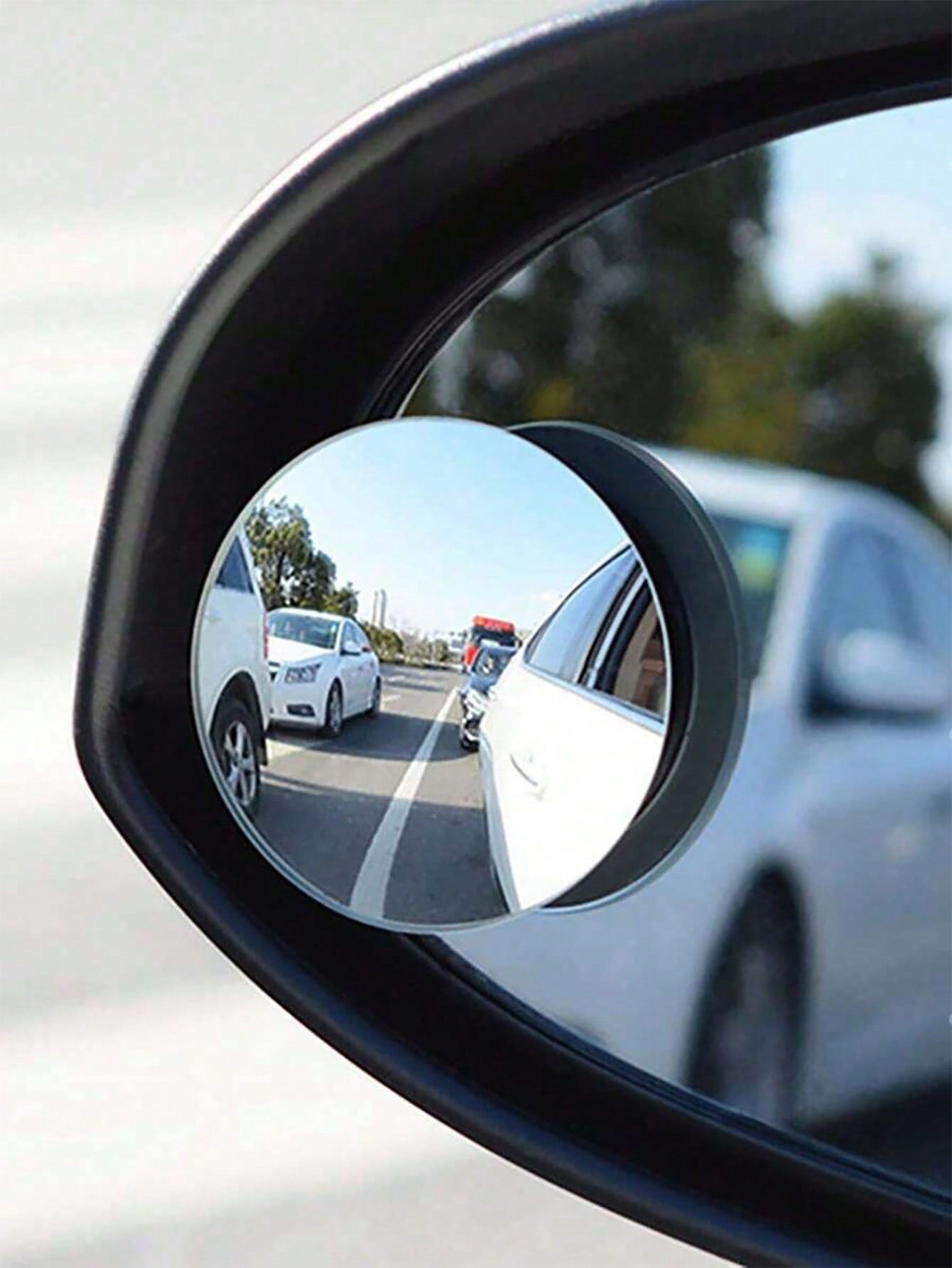 2pcs 360° Rotating Frameless Car Rearview Blind Spot Mirrors, Silver