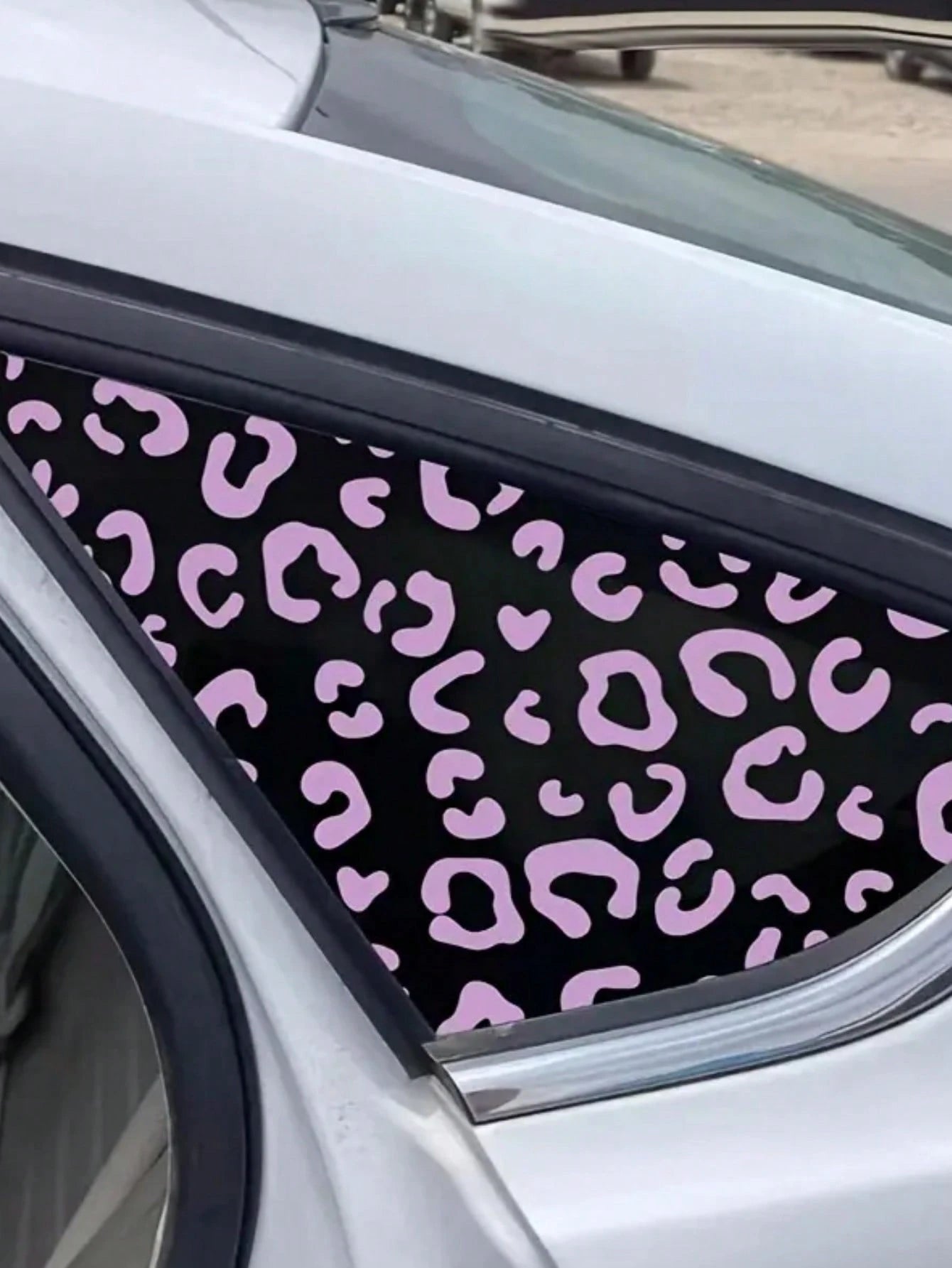 2pcs 5.9*5.9 Inch Metal Reflective Stickers, Leopard Print & Cow Print, Black Geometric Pattern, Waterproof Easy-To-Apply DIY Decals, Suitable For Cars, Rearview Mirrors, Windows, Phones, Bicycles And