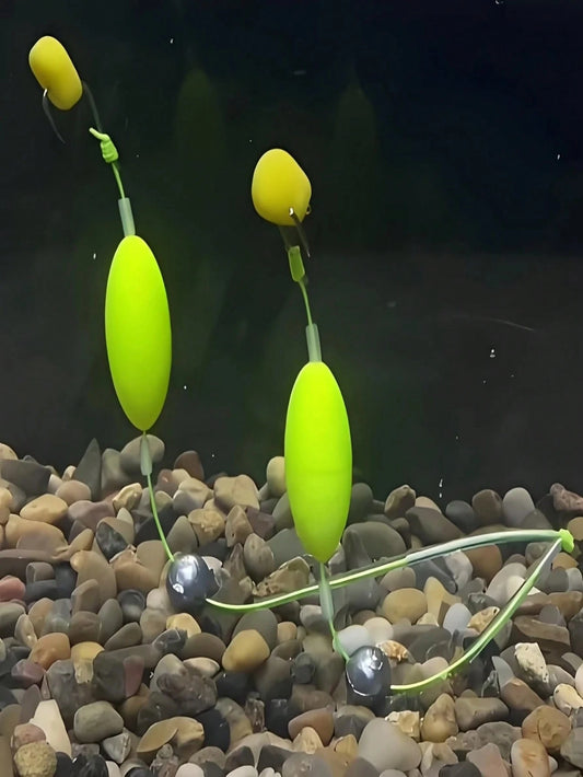 2pcs Anti-Foul Double Hook Rig Set: Suitable For European Carp Fishing, Bypass Weeds, Rocks And Silt