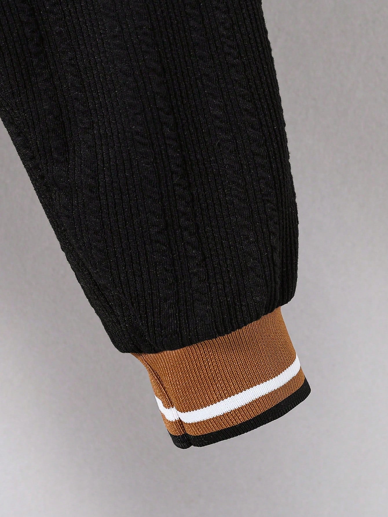2pcs Baby Boy Polo Collar Rib-Knit Jacquard Shirt And Casual Long Pants Set, Suitable For Autumn