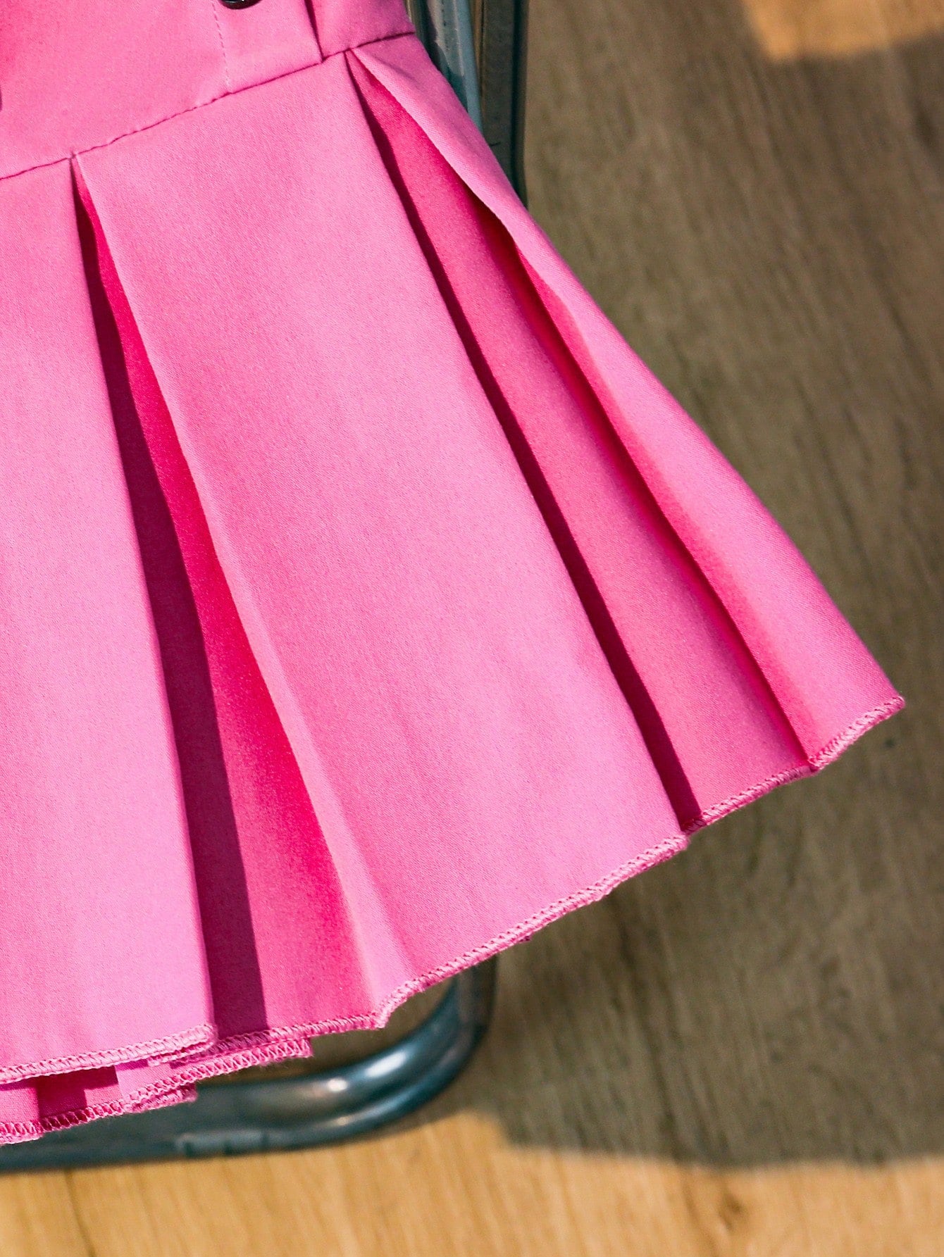 2pcs Baby Girls Outfit Sets Pink Cute Summer 2nd Birthday Korean Style Short Shirt With Bow Decor&Pleated Skirt Elegant Fashion Clothes For 3M-3T