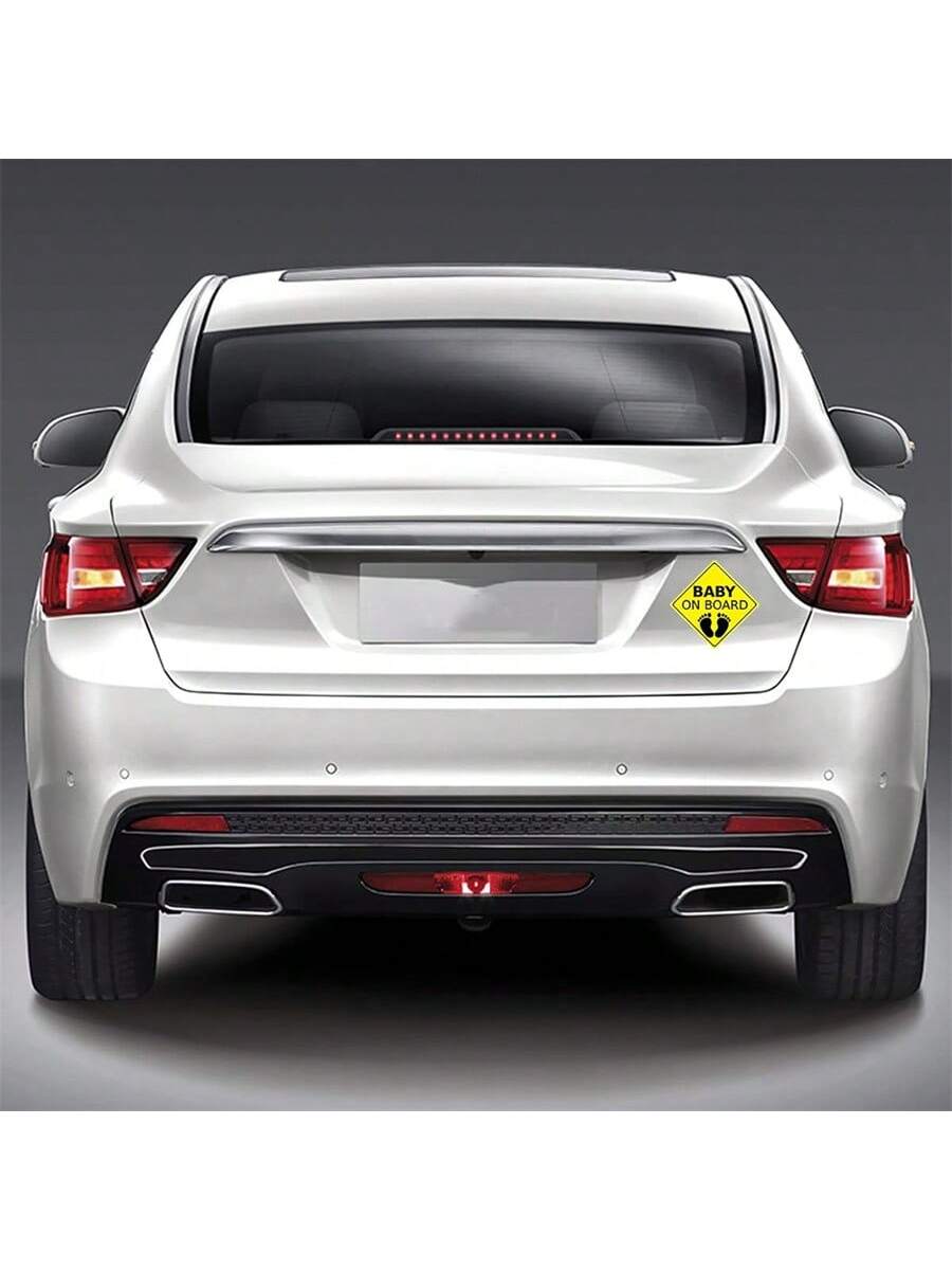 2pcs "Baby On Board" Car Stickers, Self-Adhesive Vehicle Decals, Easy To Install, Waterproof
