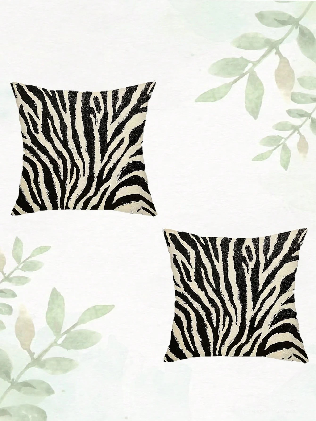2pcs Black & White Abstract Texture Pillow Covers, 18" X 18", Decorative Throw Pillow Cases, Square Cushion Covers, Machine Washable With Zipper Closure, Suitable For Sofa, Bed, Bedroom, Car And Livin