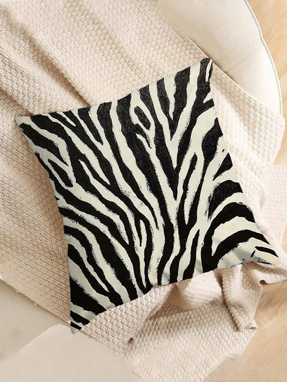 2pcs Black & White Abstract Texture Pillow Covers, 18" X 18", Decorative Throw Pillow Cases, Square Cushion Covers, Machine Washable With Zipper Closure, Suitable For Sofa, Bed, Bedroom, Car And Livin