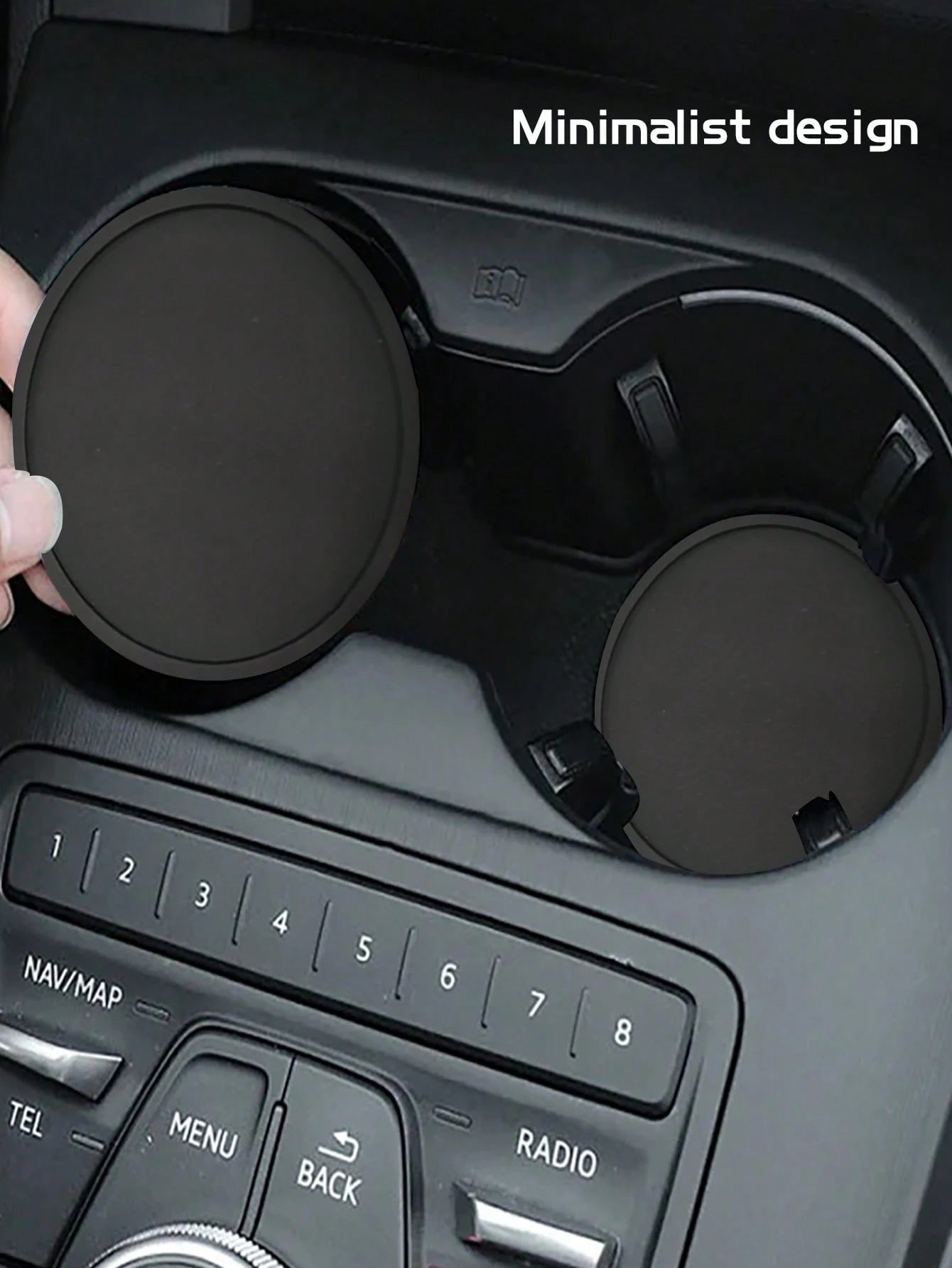 2pcs Car Cup Holder Pad, Non-Slip And Anti-Dirt Coasters