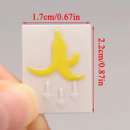 2pcs Car Stickers- Banana Peel Button Decals, Waterproof PVC Funny Motorcycle & Car Accessories, Yellow, Ideal For All Vehicles, Vehicle Decoration| Playful Design| Waterproof PVC