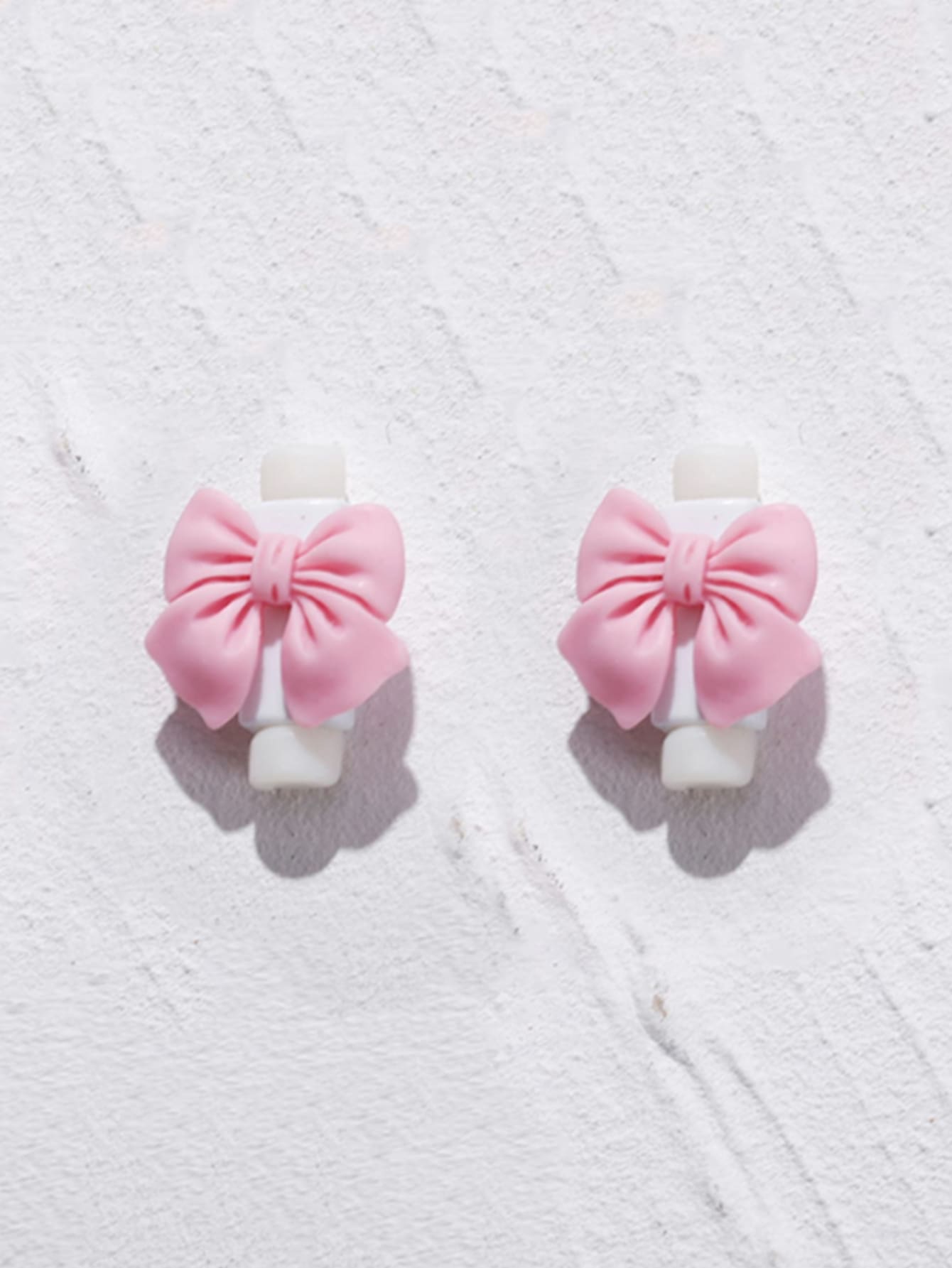 2pcs Cartoon Bowknot Shaped Data Cable Protective Cover Cable Protector, Charger Protector