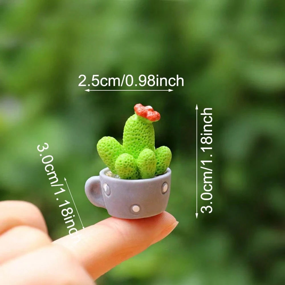 2pcs Cute Mini Cactus Car Air Vent Fragrance Clip Mini Potted Plant Car Interior Decor Air Conditioner Greenery Ornament (Includes Fragrance Pad)