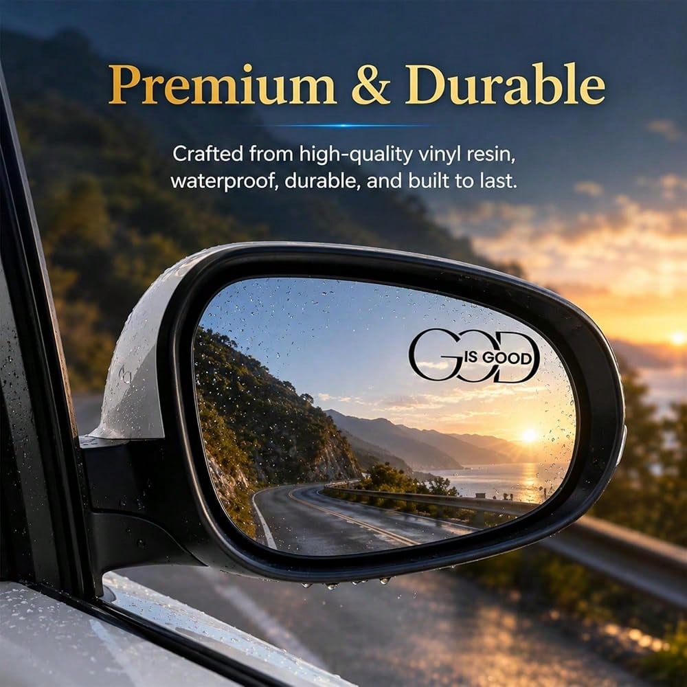 2Pcs Four Dogs Car Rearview Mirror Sticker Waterproof Vinyl Decal| Funny Dogs Sticker For Car Interior Decor, Laptop, Bathroom Mirror