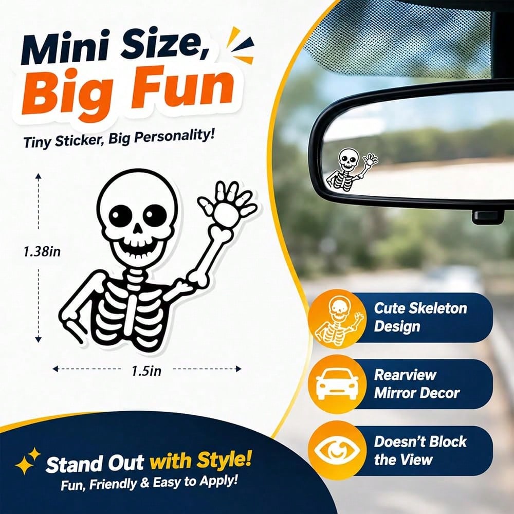 2Pcs Four Dogs Car Rearview Mirror Sticker Waterproof Vinyl Decal| Funny Dogs Sticker For Car Interior Decor, Laptop, Bathroom Mirror