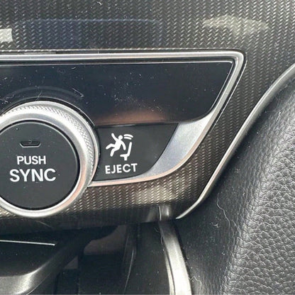 2pcs Funny Eject Button Car Stickers, Matte Black PVC Waterproof Self-Adhesive Car Decals, Personalized Humorous Decorative Accessories, Suitable For Cars, SUVs, MPVs, Trucks, Motorcycles, Doors, Wind