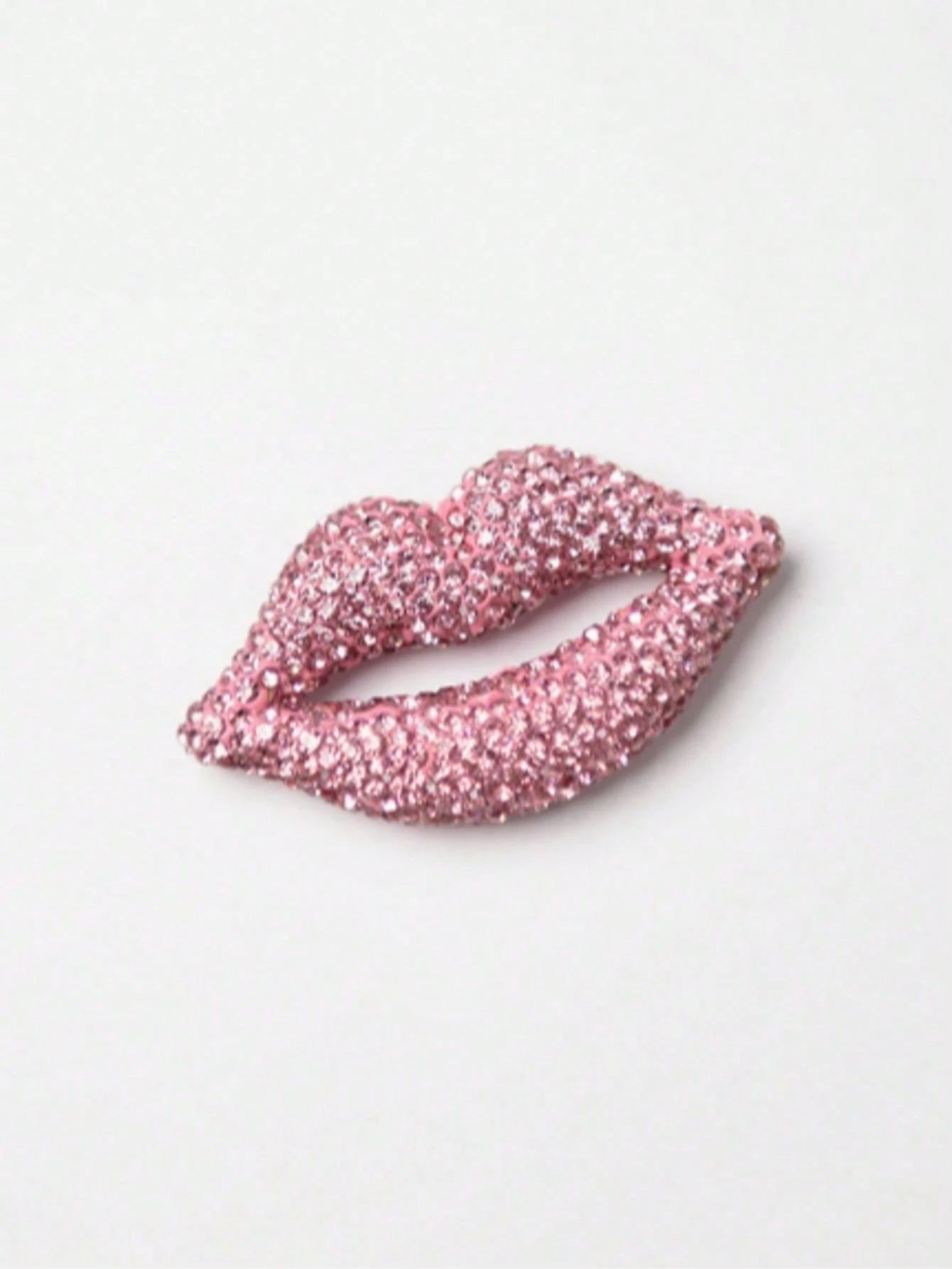 2Pcs Luxury Shining White Pink Full Rhinestone Diamond Mouth Lips Decoration Resin Charms Refrigerator Stickers Junk Phone Cases Hairpin Makeup Mirror Accessories Car Air Outlet Diy Decoration Kawaii