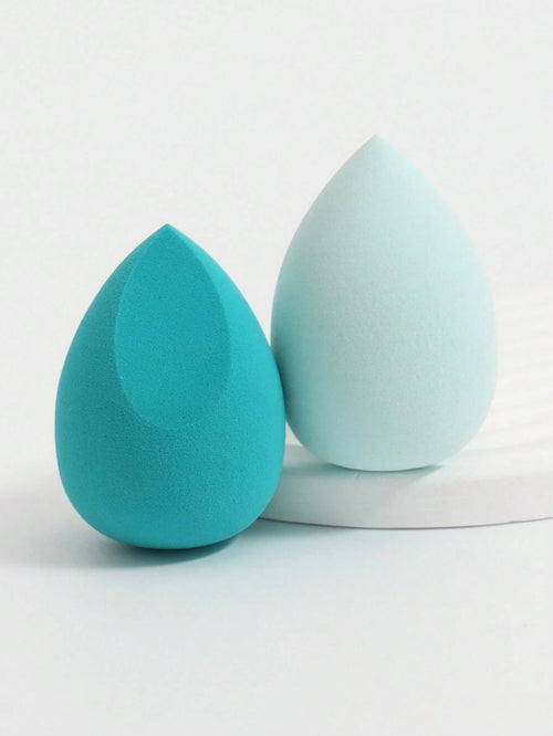 2pcs Makeup Sponges Set, Makeup Sponge For Foundations Mixing, Liquid, Cream And Powder, Multicolor Cosmetic Sponge, Non-Latex Dry & Wet Dual-Use Base Makeup Puff, Suitable For All Skin Types.,Makeup