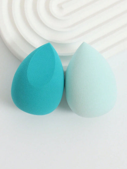 2pcs Makeup Sponges Set, Makeup Sponge For Foundations Mixing, Liquid, Cream And Powder, Multicolor Cosmetic Sponge, Non-Latex Dry & Wet Dual-Use Base Makeup Puff, Suitable For All Skin Types.,Makeup