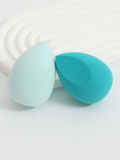 2pcs Makeup Sponges Set, Makeup Sponge For Foundations Mixing, Liquid, Cream And Powder, Multicolor Cosmetic Sponge, Non-Latex Dry & Wet Dual-Use Base Makeup Puff, Suitable For All Skin Types.,Makeup