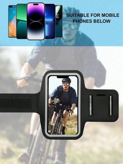 2pcs Multifunctional Key Holder Water-Resistant Arm Band Pouch, Outdoor Running Hiking Cycling Sports Touchscreen Arm Sleeve