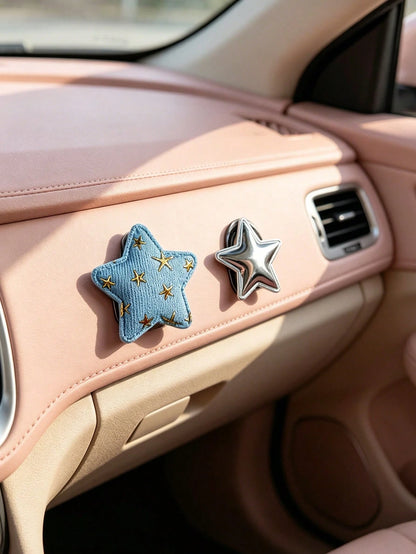 2pcs Multifunctional Star-Shaped Car Hooks, Women's Car Interior Storage Organizer, Passenger Seat Star Hooks