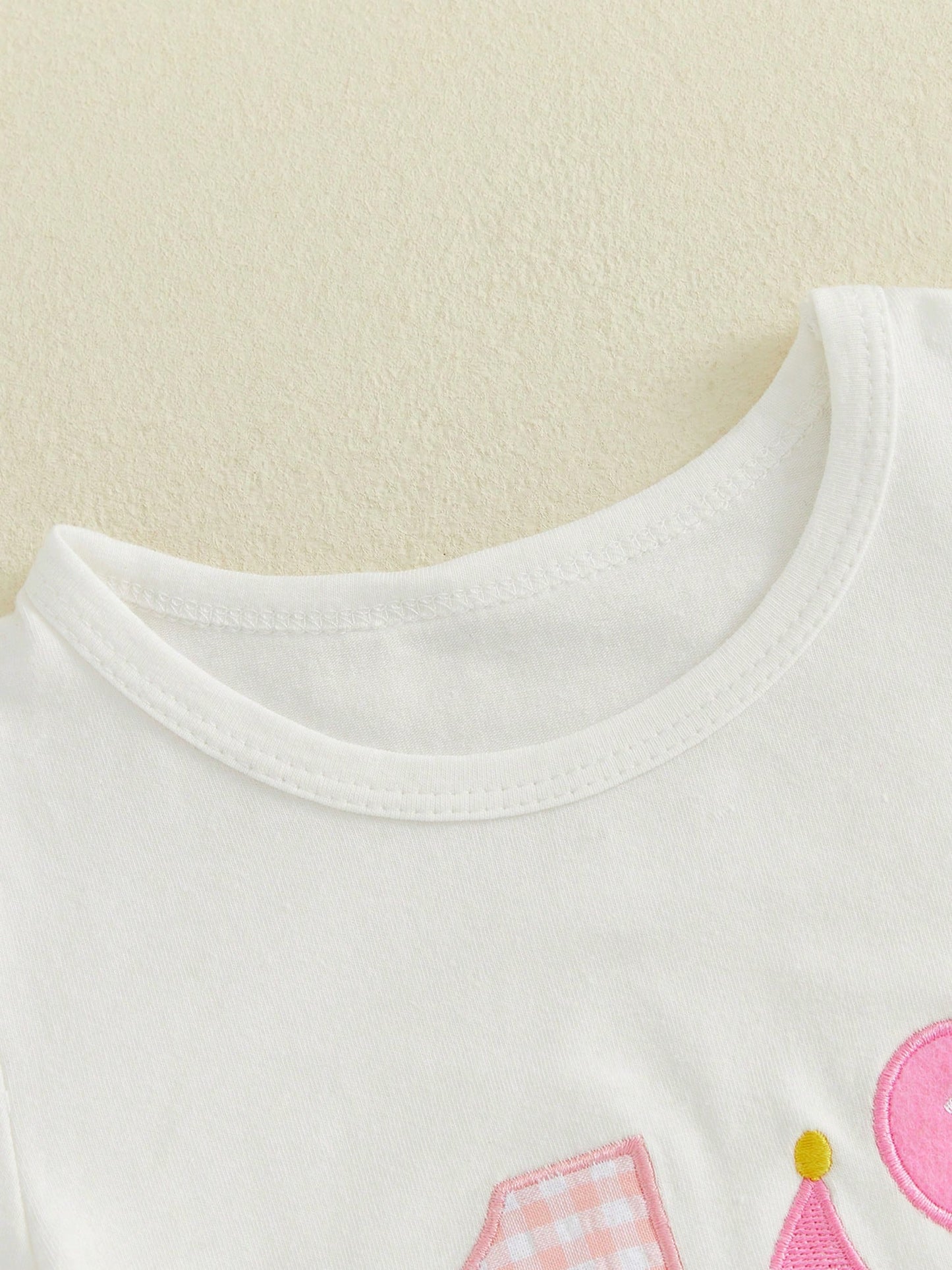 2pcs Newborn Baby 1st Birthday Outfits Girl Shorts Set Short Sleeve Embroidery T-Shirt Tops + Shorts 9M 12M 18M Infant Casual Summer Clothes