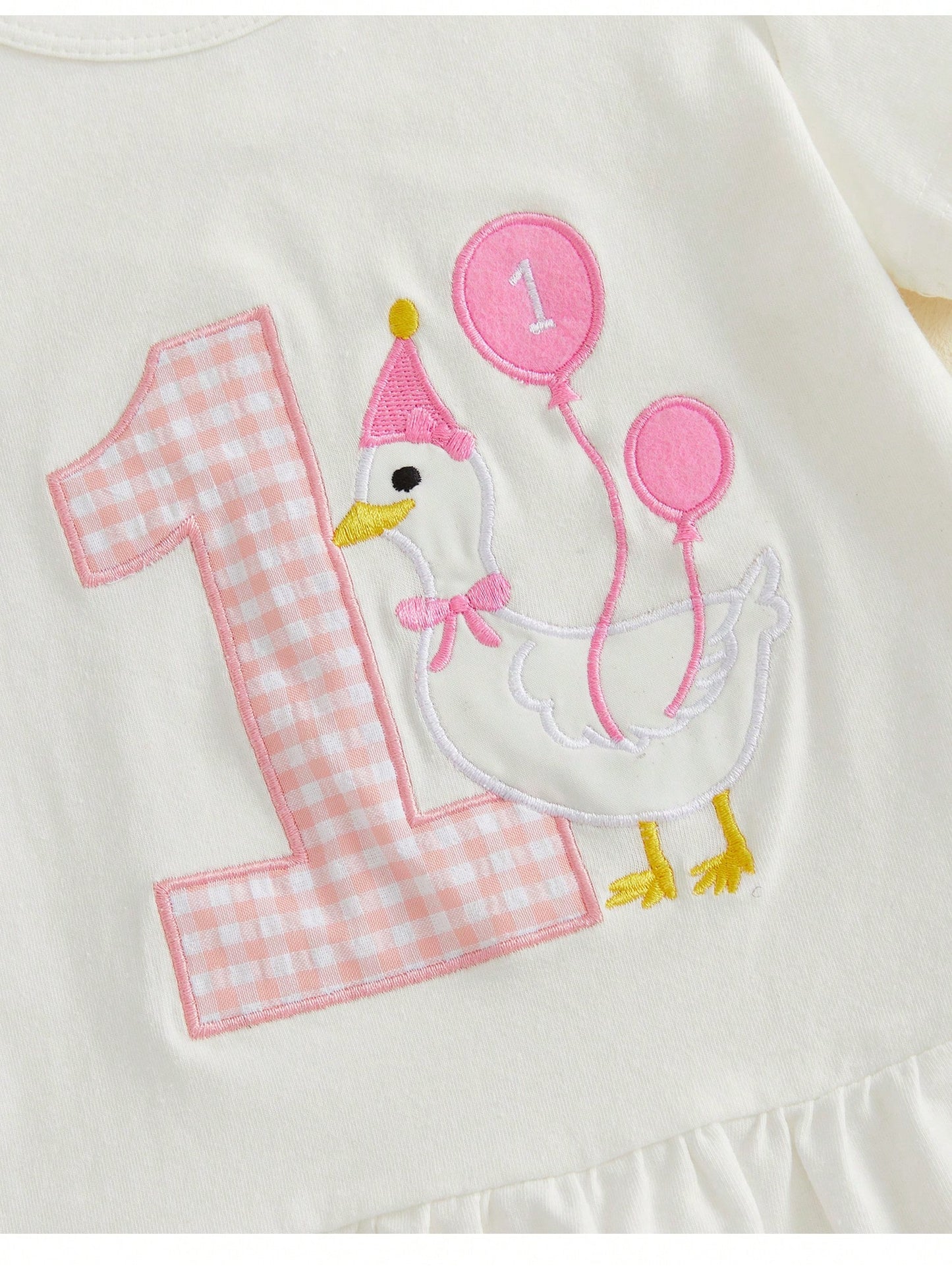 2pcs Newborn Baby 1st Birthday Outfits Girl Shorts Set Short Sleeve Embroidery T-Shirt Tops + Shorts 9M 12M 18M Infant Casual Summer Clothes