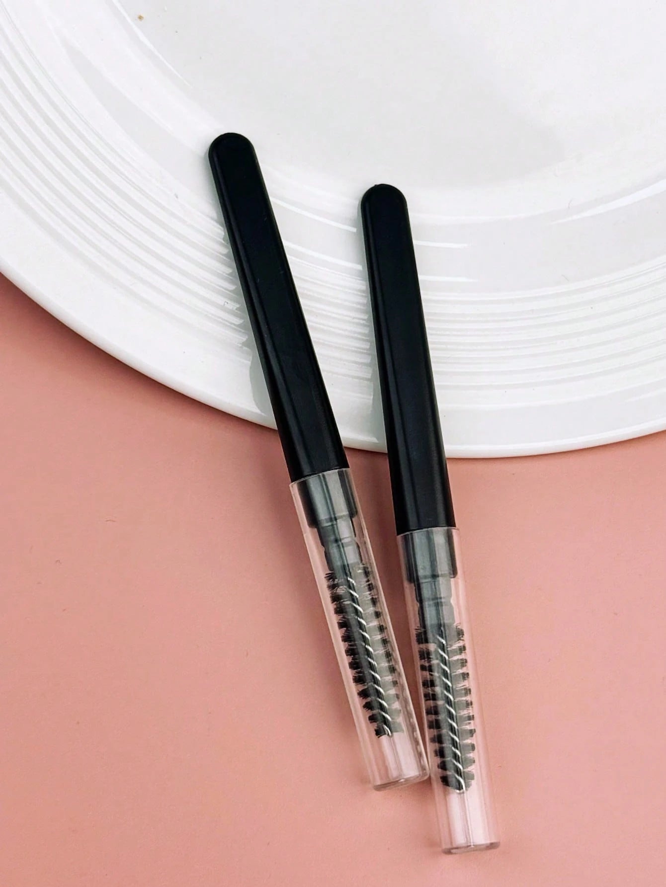 2pcs Portable Spiral Eyebrow Brush, Eyelash Comb, Lip Liner, Fine Eyeliner Brush, Lip Brush, Mini Brushes With Dust Cover,Eyebrow Brush,Eyeshadow Brush,Spoolie,Spoolie Brush,Giveaways