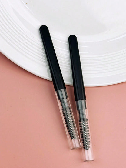 2pcs Portable Spiral Eyebrow Brush, Eyelash Comb, Lip Liner, Fine Eyeliner Brush, Lip Brush, Mini Brushes With Dust Cover,Eyebrow Brush,Eyeshadow Brush,Spoolie,Spoolie Brush,Giveaways