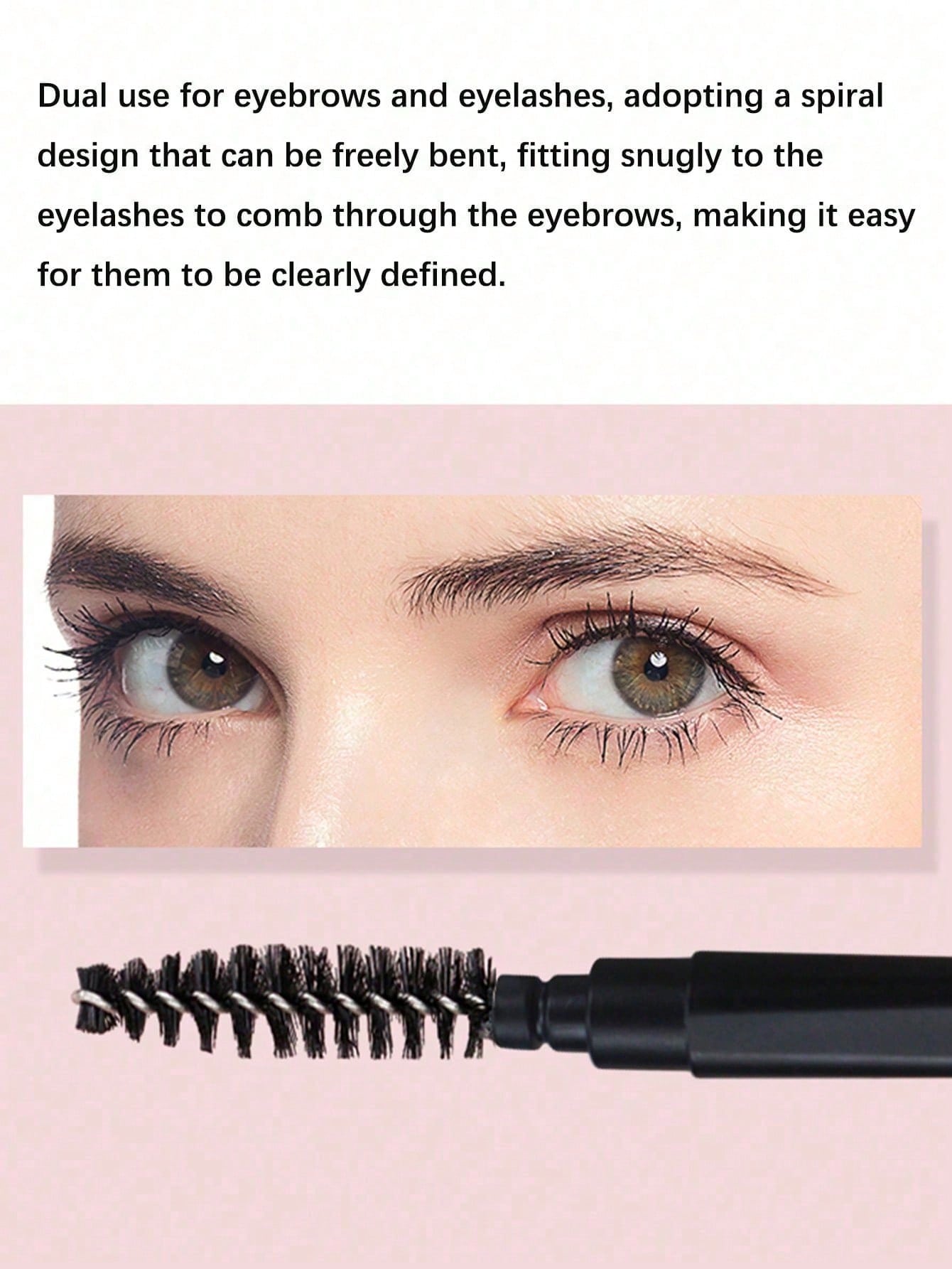 2pcs Portable Spiral Eyebrow Brush, Eyelash Comb, Lip Liner, Fine Eyeliner Brush, Lip Brush, Mini Brushes With Dust Cover,Eyebrow Brush,Eyeshadow Brush,Spoolie,Spoolie Brush,Giveaways