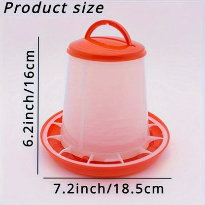 2pcs Poultry Feeder Chicken Pail Chicken Feeder Feed Chicken Duck And Goose Automatic Poultry Feeder Chicken Pail 3.31LB Chicken Duck Feeder Bucket Tool Plastic Food Feeder Chicken Chick Hen Poultry L