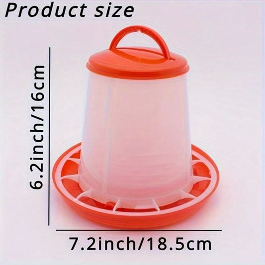 2pcs Poultry Feeder Chicken Pail Chicken Feeder Feed Chicken Duck And Goose Automatic Poultry Feeder Chicken Pail 3.31LB Chicken Duck Feeder Bucket Tool Plastic Food Feeder Chicken Chick Hen Poultry L
