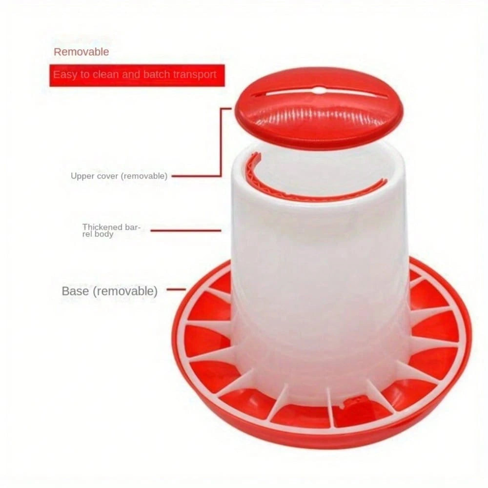 2pcs Poultry Feeder Chicken Pail Chicken Feeder Feed Chicken Duck And Goose Automatic Poultry Feeder Chicken Pail 3.31LB Chicken Duck Feeder Bucket Tool Plastic Food Feeder Chicken Chick Hen Poultry L