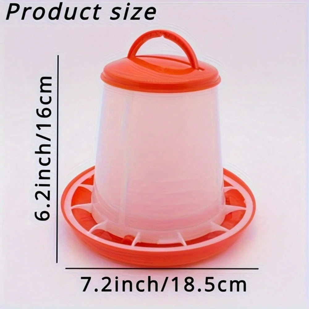 2pcs Poultry Feeder Chicken Pail Chicken Feeder Feed Chicken Duck And Goose Automatic Poultry Feeder Chicken Pail 3.31LB Chicken Duck Feeder Bucket Tool Plastic Food Feeder Chicken Chick Hen Poultry L