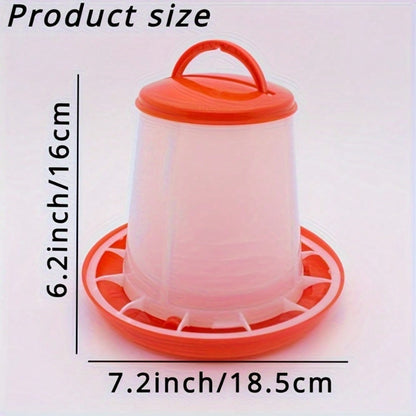 2pcs Poultry Feeder Chicken Pail Chicken Feeder Feed Chicken Duck And Goose Automatic Poultry Feeder Chicken Pail 3.31LB Chicken Duck Feeder Bucket Tool Plastic Food Feeder Chicken Chick Hen Poultry L