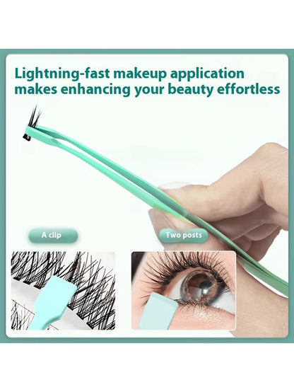2pcs Professional Eyelash Grafting Tweezers,Beginner-Friendly Flat-Tip Eyelash Tweezers, Stainless Steel, Easier To Use Than Traditional Tweezers, Flat Head Design For Easy Grip Perfect For Applying F