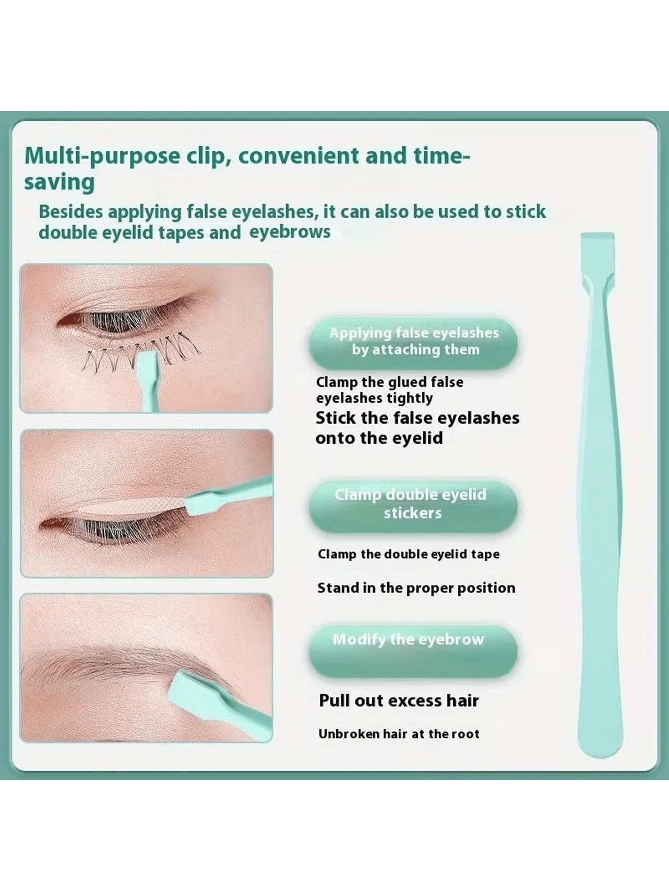 2pcs Professional Eyelash Grafting Tweezers,Beginner-Friendly Flat-Tip Eyelash Tweezers, Stainless Steel, Easier To Use Than Traditional Tweezers, Flat Head Design For Easy Grip Perfect For Applying F