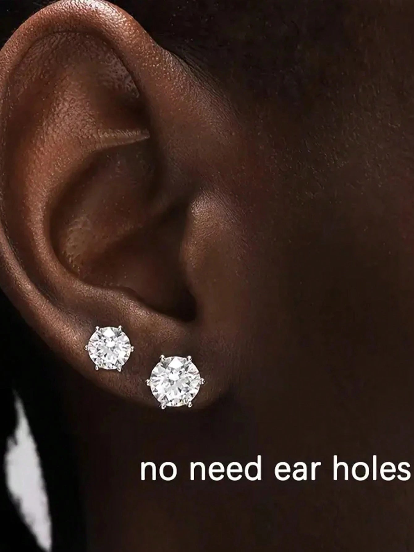 2pcs/Set Fashionable Round Faux Crystal Stud Earrings, Stylish Jewelry