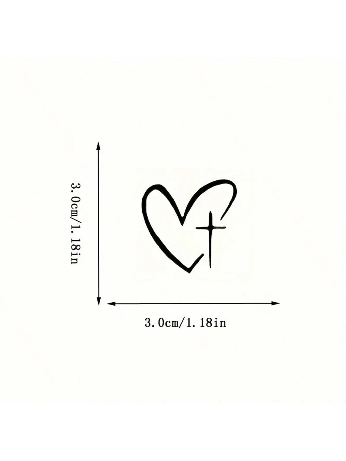 2pcs/Set Heart Cross Mirror Sticker, Personalized Creative Decoration Waterproof Sunscreen Sticker For Cars, Laptops & Wall Decoration- Exterior Accessories