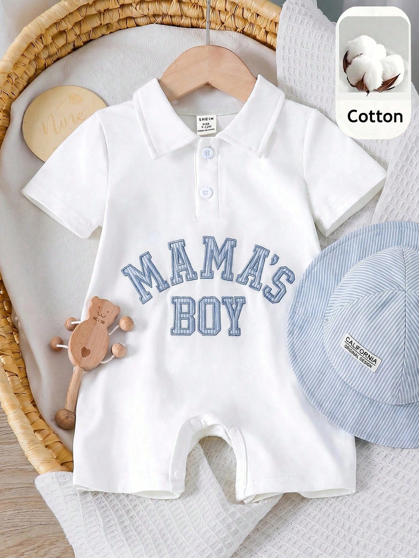 2pcs/Set Unisex Newborn/Baby Boy/Girl Striped Short Sleeve Romper And Sunhat Set, Spring/Summer Baby Clothes Outfit