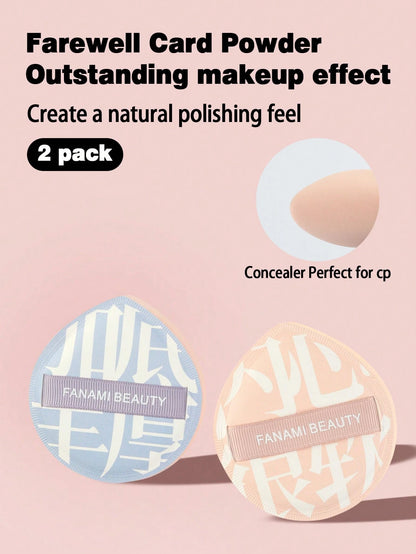 2pcs Soft Non-Eating Foundation Liquid Puff, High Density Sponge Soft And Bouncy Makeup, Suitable For Dry And Wet, Easy To Carry For Travel,Makeup,Cheap,Room Decor,Vanity,Travel,Bedroom,Makeup Accesso