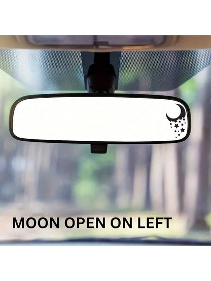 2pcs Star Moon Mirror Stickers- Add Magic Touch Magic To Your Home Decor!