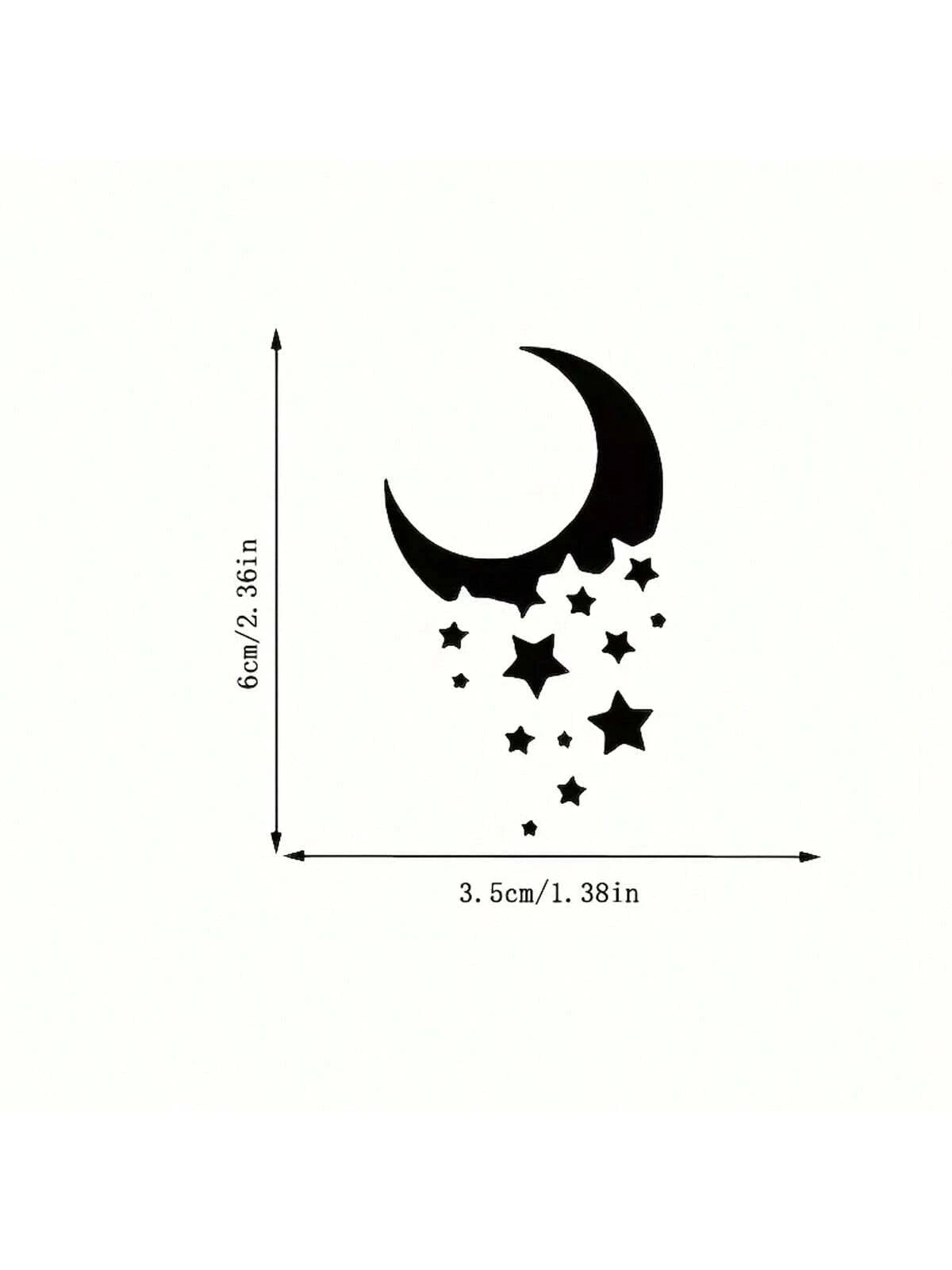 2pcs Star Moon Mirror Stickers- Add Magic Touch Magic To Your Home Decor!