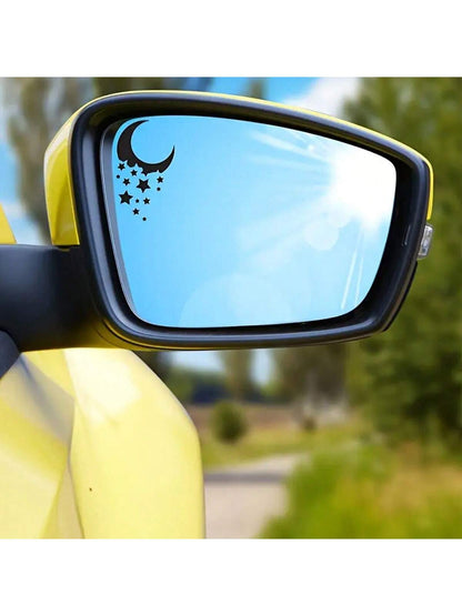 2pcs Star Moon Mirror Stickers- Add Magic Touch Magic To Your Home Decor!