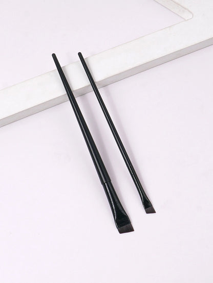 2pcs Super Thin Blade Eyeliner Brush & Soft Makeup Brush Set, Portable Eyebrow Brush & Multipurpose Cosmetic Tool,Eyebrow Brush,Eyeshadow Brush,Spoolie,Spoolie Brush,Giveaways