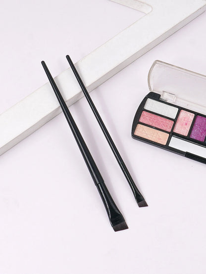 2pcs Super Thin Blade Eyeliner Brush & Soft Makeup Brush Set, Portable Eyebrow Brush & Multipurpose Cosmetic Tool,Eyebrow Brush,Eyeshadow Brush,Spoolie,Spoolie Brush,Giveaways