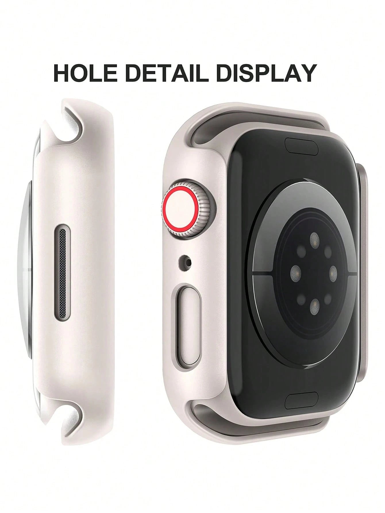 2pcs Transparent PC + Tempered Glass Integrated Watch Case, Anti-Drop Fashionable Protective Cover, Compatible With Apple Watch 38/40/41/42/44/45/46/49mm, Compatible With Apple Watch Series Ultra/SE/1